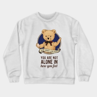 ADHD parenting quotes, big hug gift with bear drawing Crewneck Sweatshirt